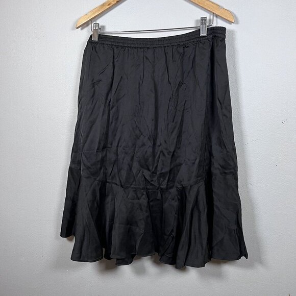 Chloe Kristyn Black Satin Traci Skirt Size XXL - Picture 5 of 8